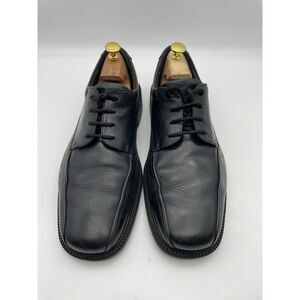 ECCO Shoes Men US 10 EU 44Black‎ Leather Dress Bicycle Toe Oxford Comfort